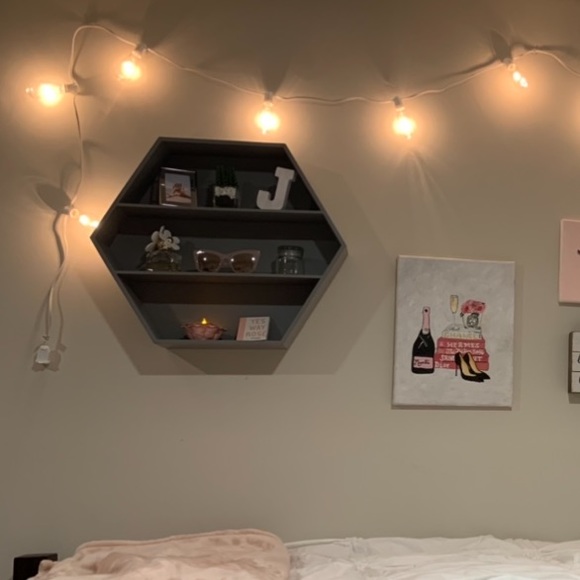 Gray Hexagon Shelf - Picture 2 of 3